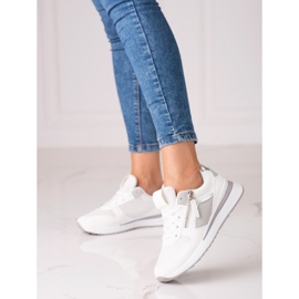 Vita Shelovet damsneakers med vit sula violett 1