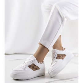 Luzia vita sneakers för kvinnor brun 1