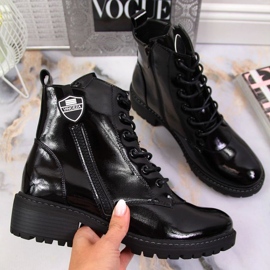 Isolerade stövlar Vinceza W JAN138A svartlackerade 1