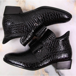 Damstövlar Jodhpur-stövlar med lackad svart Potocki-rosett 1