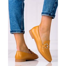 Eleganta Shelovet bruna loafers för kvinnor med låga klackar 2