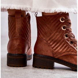 PG1 Quiltade stövlar i läder med brun Torino-uppvärmning 2