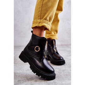 FD1 Svarta varma stövlar i läder med dragkedja Verina 2
