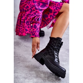 Höga damstövlar, bundna svarta Verlon 2