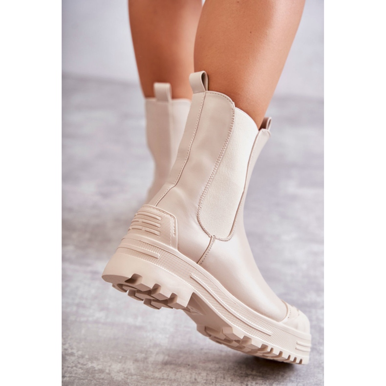 PG1 Klassiska High Workers Beige Bassti Boots 2