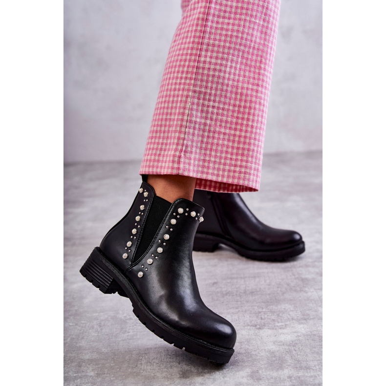 PG1 Läderstövlar Workers Svart Ferra 1