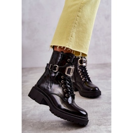 PG1 Lackade varma damstövlar Svart Costello 2