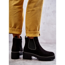 PG1 Svarta Afaries-stövlar för kvinnor med dubbar 2