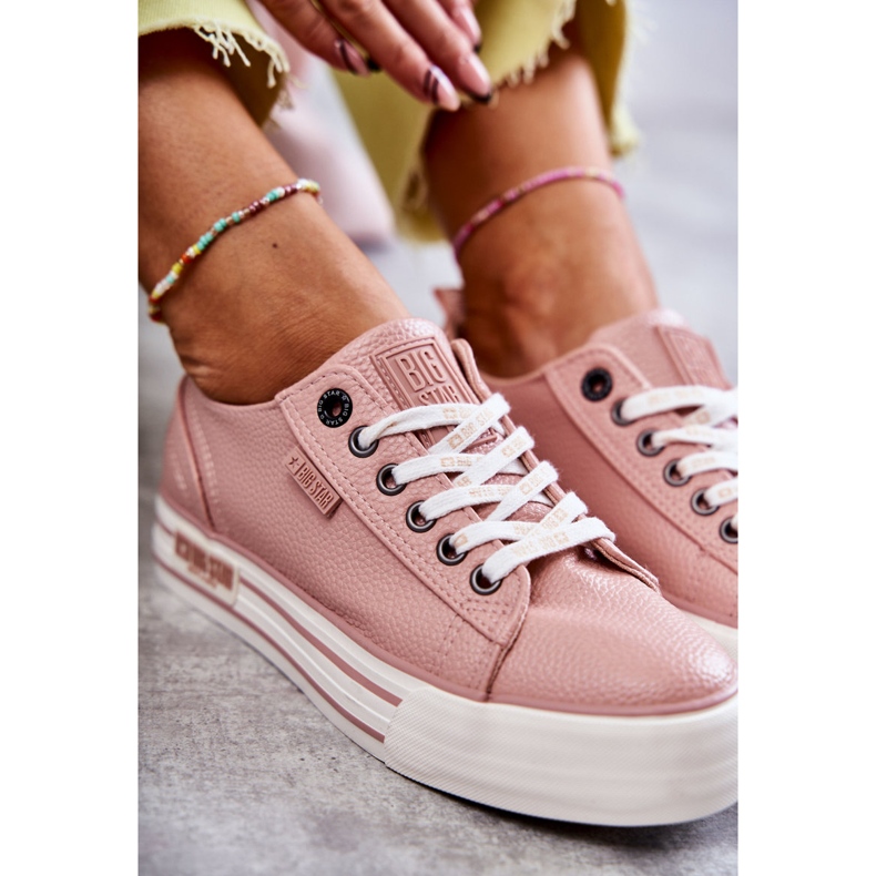 Låga damsneakers Big Star KK274016 Rosa 2
