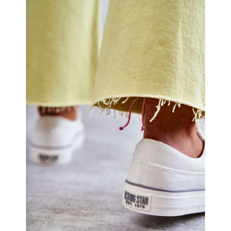 Sneakers i tyg för kvinnor Big Star KK274017 Vit 1