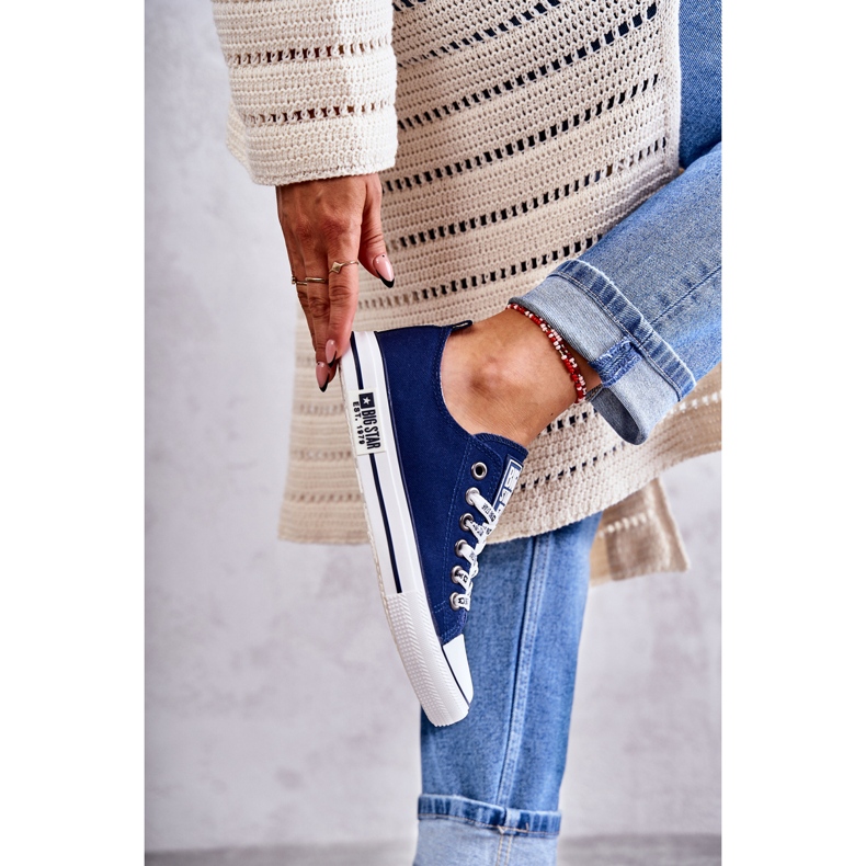 Dammaterial Sneakers Big Star KK274103 Marinblå 2