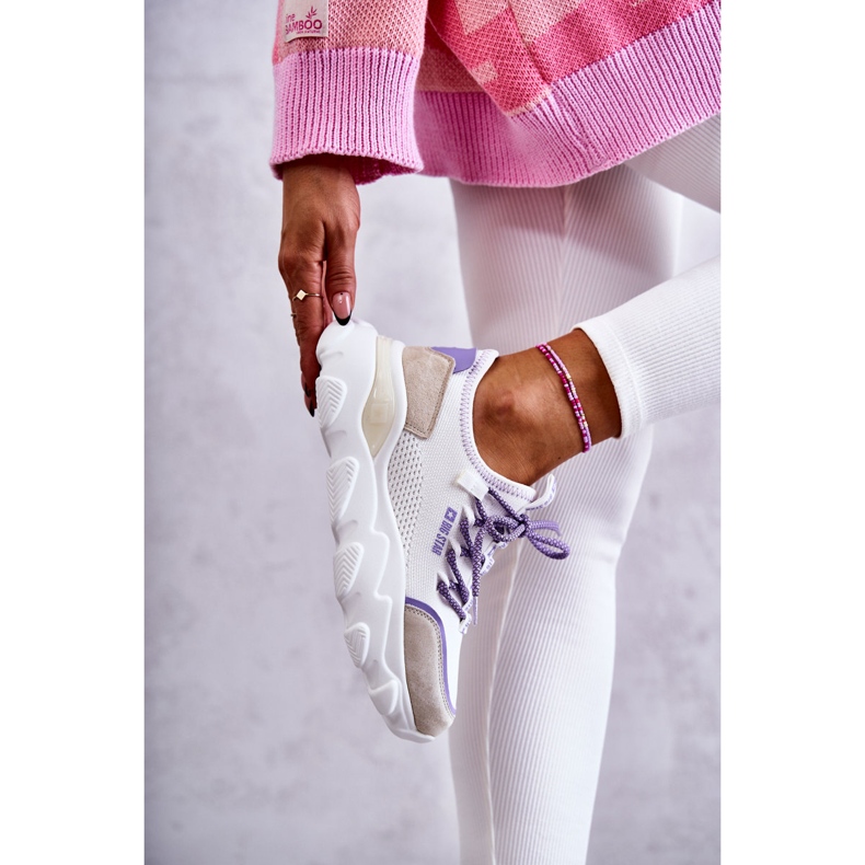Dam Sneakers Memory Foam System Big Star KK274029 Vit violett 1