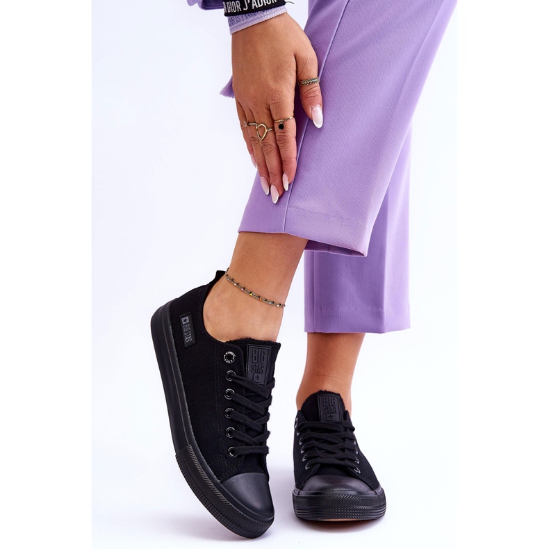 Sneakers i lågt material för kvinnor Big Star KK274009 Svart 1