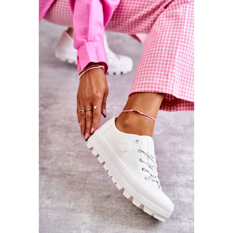 Fashionabla Lackade Sneakers Big Star KK274045 Vit 1