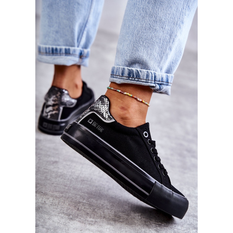 Dammaterial Sneakers Big Star KK274036 Svart 1