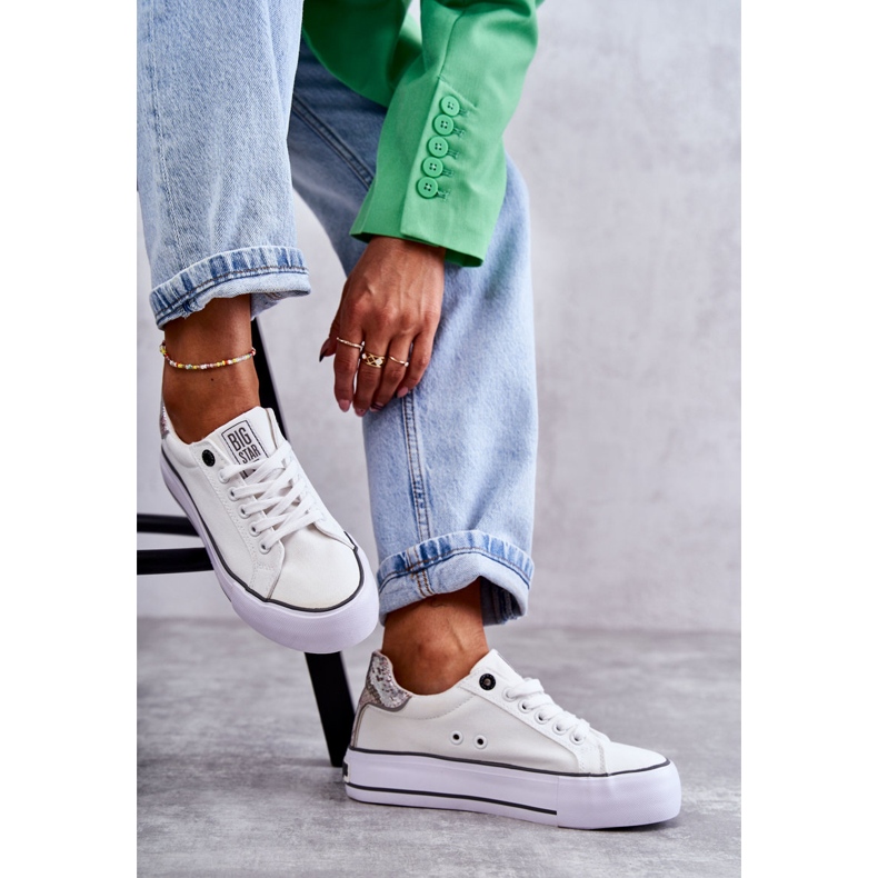 Dammaterial Sneakers Big Star KK274037 Vit 1