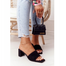 Sandaler i mocka på högklackat S.Barski 238-S1 Svart 5