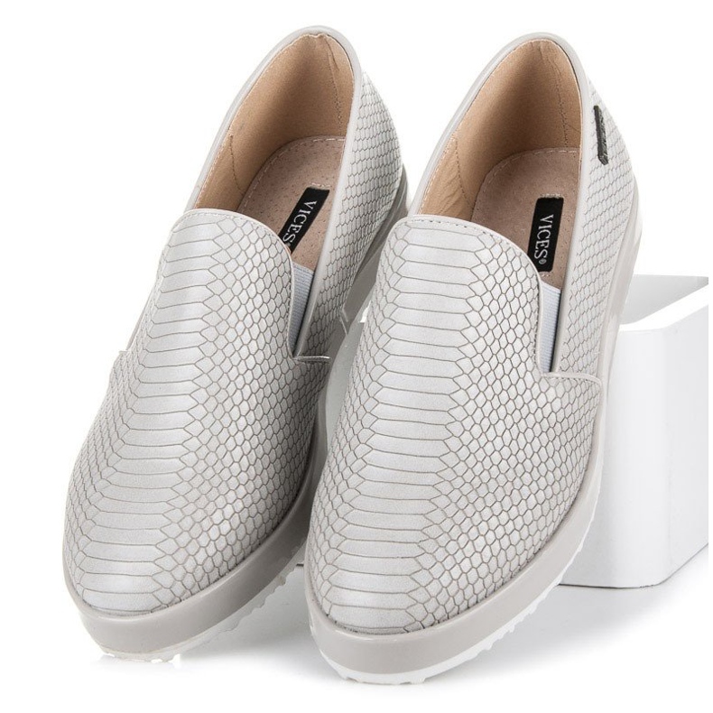 Vices Skor med djurmotiv grå 1