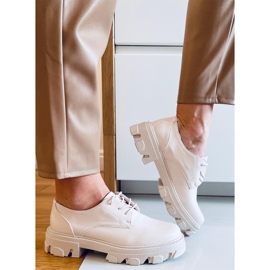 PA1 Tekla Beige loafers med snörning 2