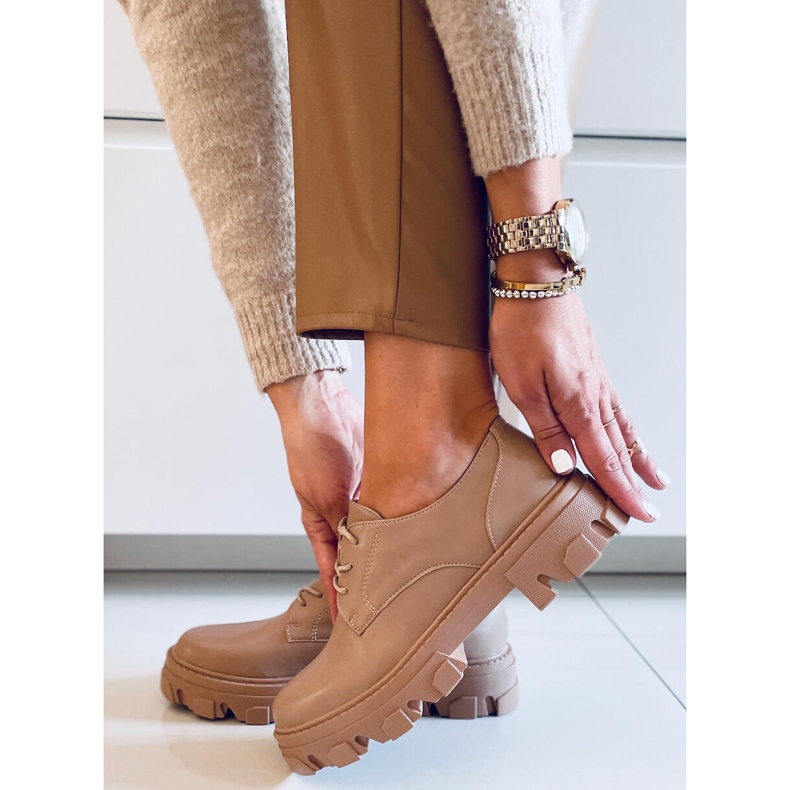 PA1 Tekla Khaki snörade loafers beige kaki 2