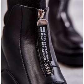 Damstrumpor på dragkedjan Svart skydd 2