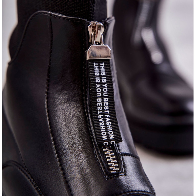 Damstrumpor på dragkedjan Svart skydd 2