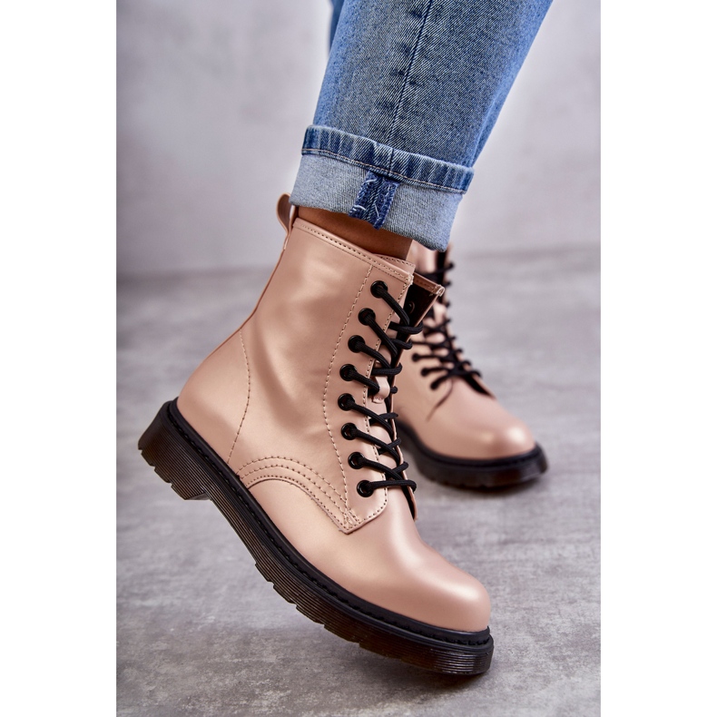 PG1 Kvinnors stövlar stövlar bundna rosa Lavita 2