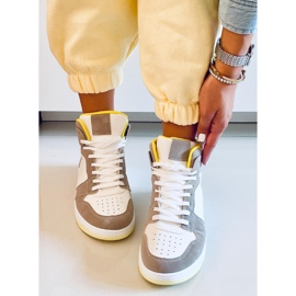 PA1 Dorcas Khaki high-top sneakers beige vit 2