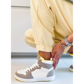 PA1 Dorcas Khaki high-top sneakers beige vit 3