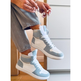 PA1 Dorcas Green ankelhöga sneakers vit blå 1