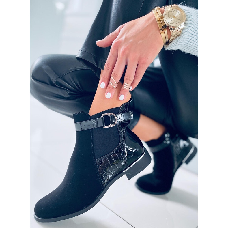 BM Francine Black Chelsea stövlar för kvinnor svart 1