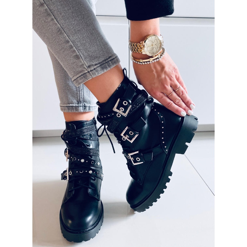 Fleur Svarta militärstövlar 2