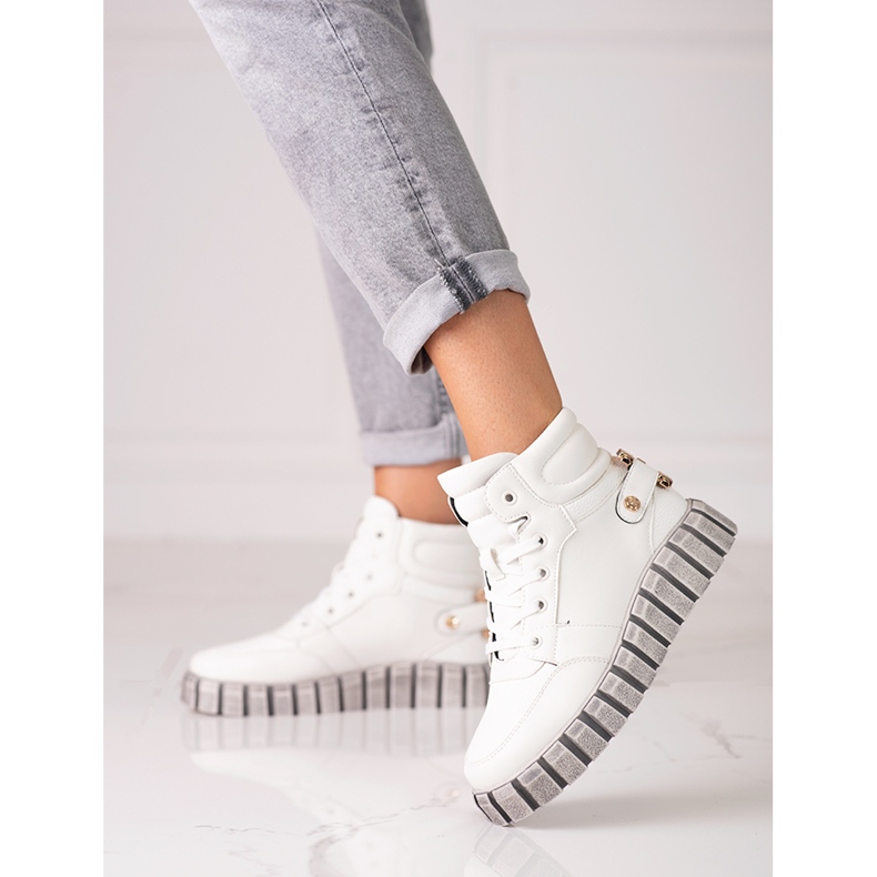 W. Potocki Damsportstövlar Potocki vita på plattformen 1