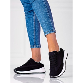 Bekväma sportskor i Shelovet-tyg för kvinnor svart 1