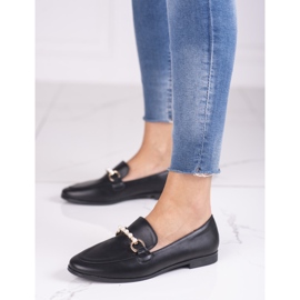 Svarta Shelovet dammockasiner med pärlor 1