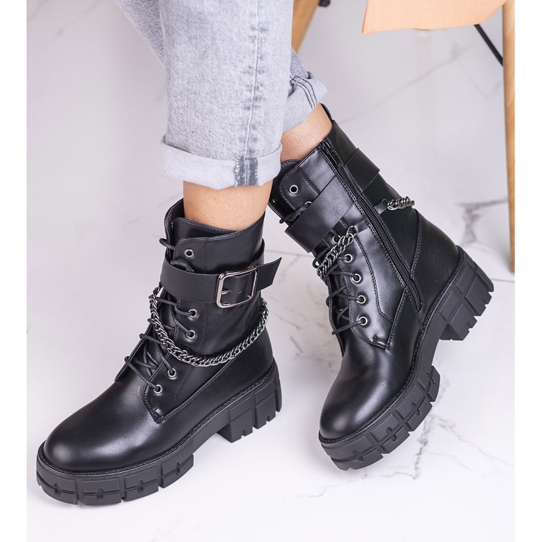 Svarta Shelovet damväskor med tjock sula 1