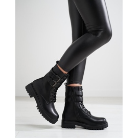 Shelovet kvinnliga arbetare med spännen svart 1