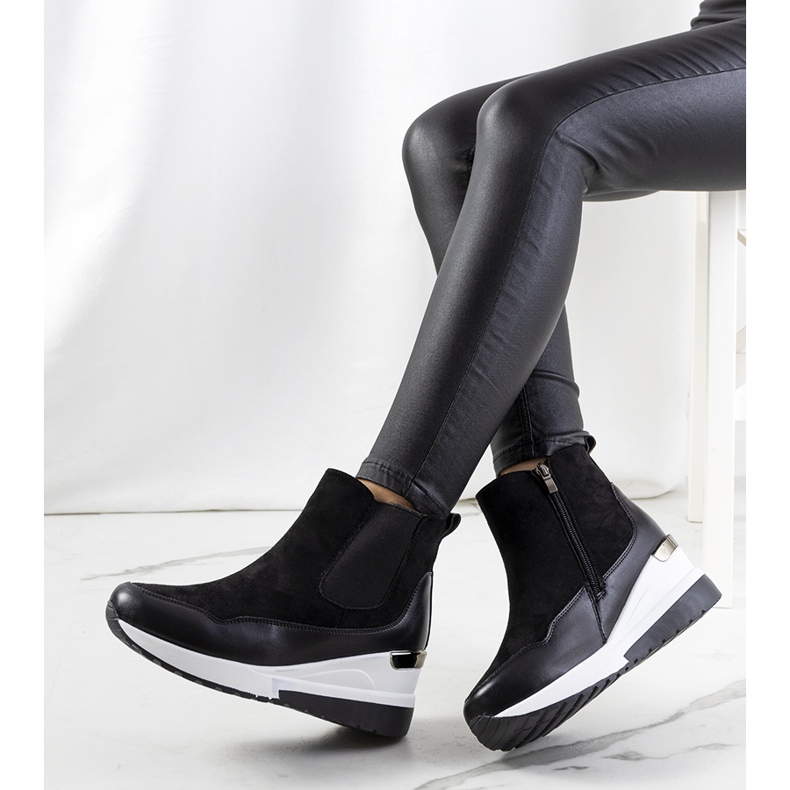 BM Svarta Arkala-isolerade kilstövlar 1