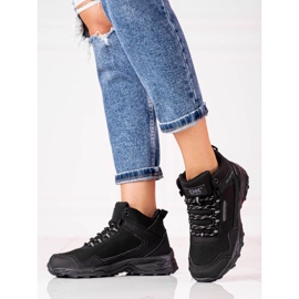 DK svarta höga vandringsskor för kvinnor 1