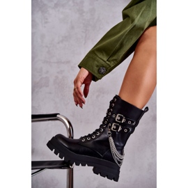 PG1 Höga arbetarstövlar med kedja Svart Montero 1