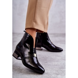 Läderstövlar på platt klack Laura Messi 2268 Svart 1