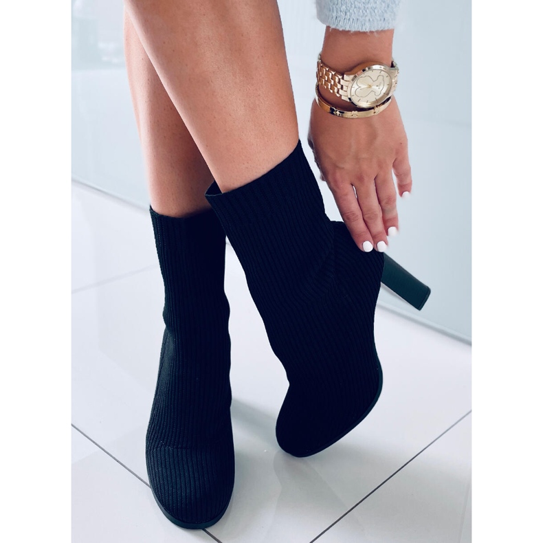 Hermione Svarta högklackade sockstövlar 2