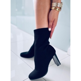 Hermione Svarta högklackade sockstövlar 1