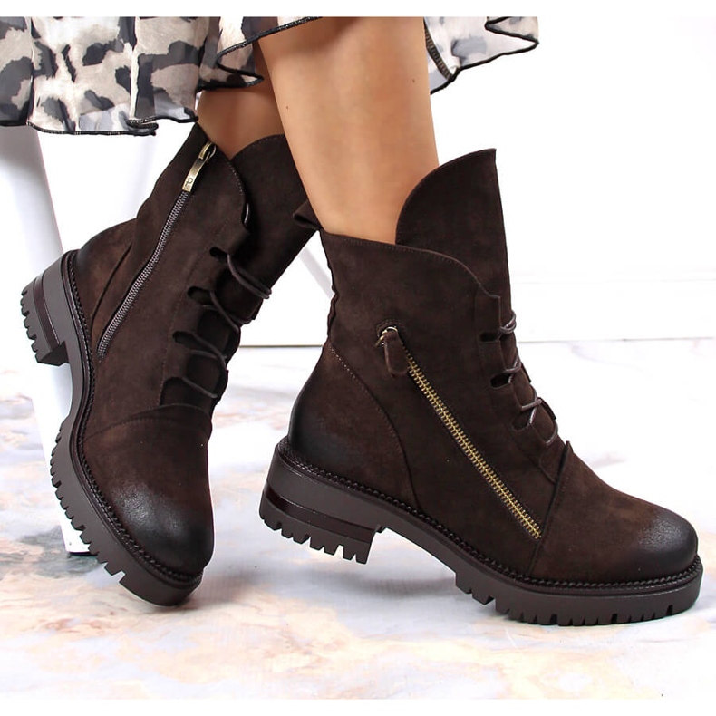 Bruna damstövlar med dragkedja, Potocki 1