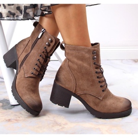 Kvinnors brun mocka varma stövlar Potocki 1