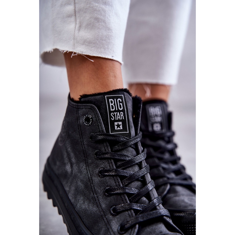 Dam Sneakers Big Star High Warmed Black GG274069 svart 2