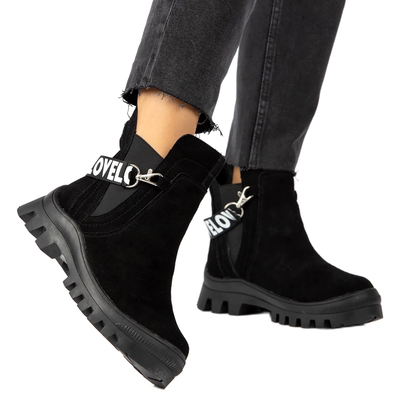 Slip-On Stövlar i mocka med dekor Filippo DBT3927 Svart 5