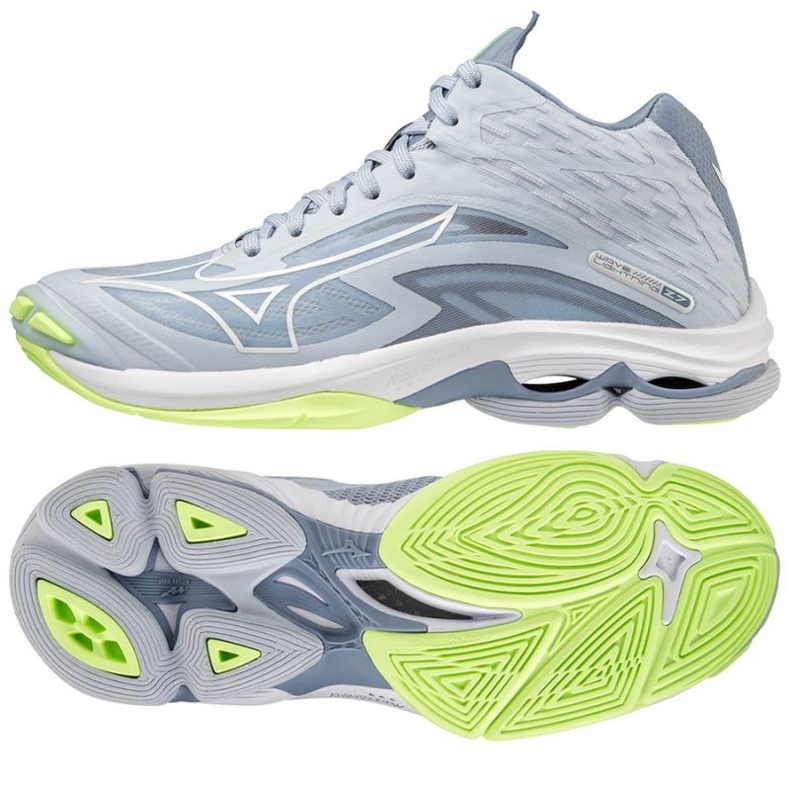 Mizuno Wave Lightning Z7 Mid W V1GC225002 volleybollskor grå nyanser av grått 1