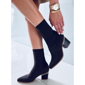 Tiara Brown högklackade sockstövlar brun 1