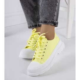 Gula sneakers med tjock Ardglass-sula 1